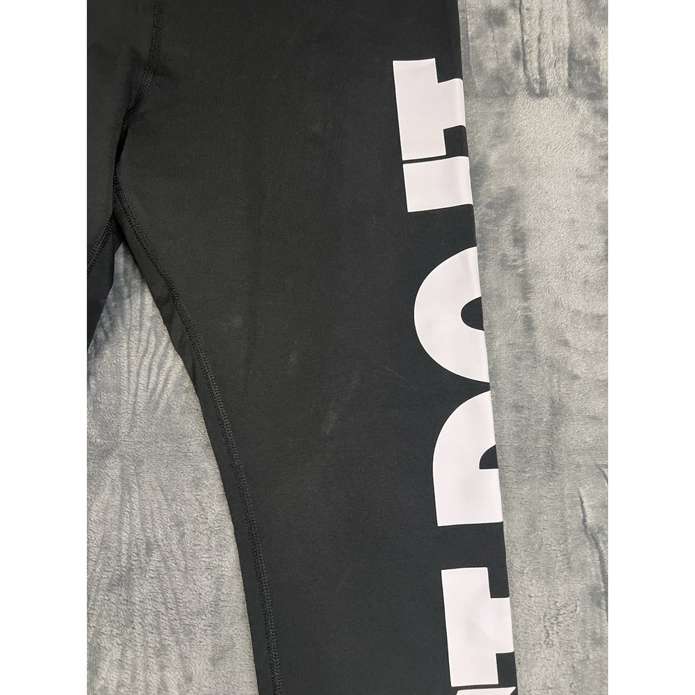 Nike Sportswear Women Ankle Leggings Black/White Logo XL Elastic Waist Stretch - Picture 7 of 15